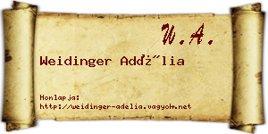 Weidinger Adélia névjegykártya